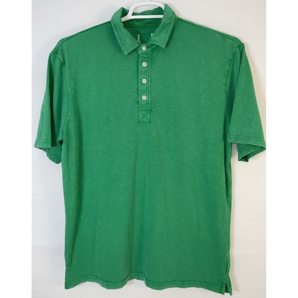 NWOT Men Johnnie-O Original 4 Button Polo No Pocket Coastal Wash Green Shirt - L
